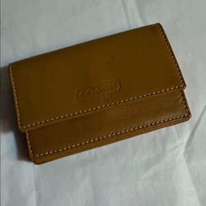 Coach Tan Leather Card Holder